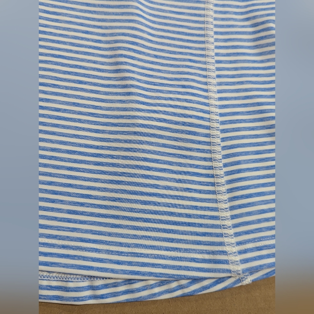 Vineyard Vines Women's Aqua Blue White Stripe Performance 1/4 Zip Top XXS *NWOT - Picture 13 of 15